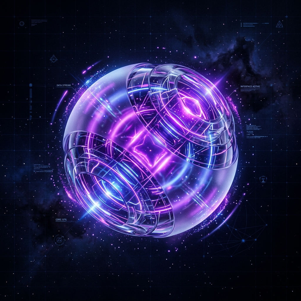 Abstract glowing orb